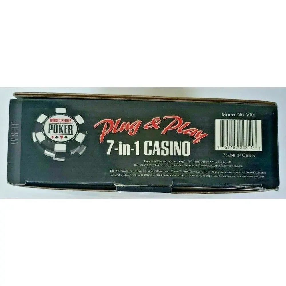 World Series of Poker Plug and Play 7-in-1 Casino by Excalibur New Package SH5